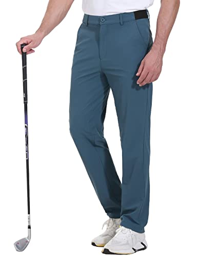 Rdruko Herren Stretch Golfhose Quick Dry Leicht Freizeitkleid Hose mit Taschen, Marineblau, 52 von Rdruko