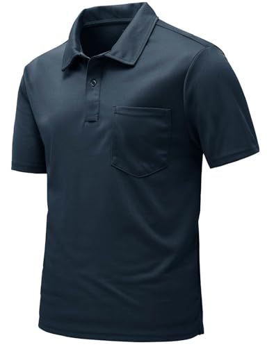 Rdruko Poloshirt Herren Kurzarm mit Brusttasche Polohemd T-Shirts Sommer Golf Polo Shirt Slim Fit für Männer-Marineblau 3XL Rdruko Poloshirt Herren Kurzarm mit Brusttasche Polohemd T-Shirts Sommer Golf Polo Shirt Slim Fit für Männer-Marineblau 3XL von Rdruko