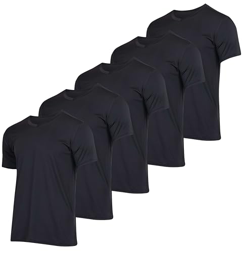 Real Essentials 5er-Pack: Herren-T-Shirt, V-Ausschnitt, Dry-Fit, feuchtigkeitsableitend, Active Athletic Tech Performance, 6 Stück, 3X-Groß Real Essentials 5er-Pack: Herren-T-Shirt, V-Ausschnitt, Dry-Fit, feuchtigkeitsableitend, Active Athletic Tech Performance, 6 Stück, 3X-Groß von Real Essentials