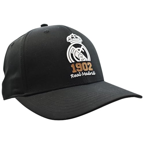 Real Madrid Cap 1902 mit Escurdo - Farbe Schwarz - Erwachsene, Schwarz , Einheitsgröße von Real Madrid