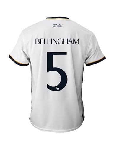 Real Madrid Trikot zur Erstausstattung der Saison 2023-2024 - Bellingham 5 - Offizielle Nachbildung - Erwachsene, weiß, L von Real Madrid