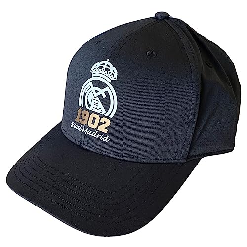 Real Madrid Mütze 1902 mit Wappen - Farbe Schwarz - Kinder, Schwarz , Einheitsgröße von Real Madrid