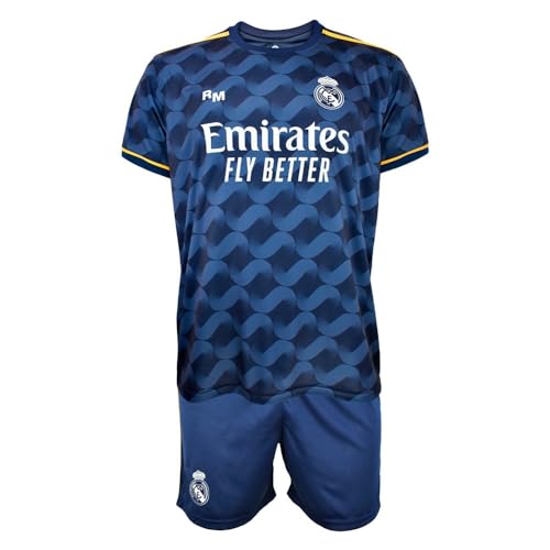 Real Madrid Auswärts Trikot Set für Kinder - 2023/2024-10 Jahre - Große 140 - Offizielle Replik mit offizieller Lizenz - Kinder Trikot und Hose von Real Madrid