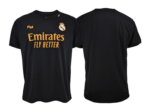 Real Madrid Drittes Trikot der Saison 2023-2024, offizielle Replik mit offizieller Lizenz - Erwachsene, Schwarz , M von Real Madrid