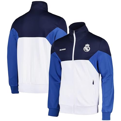 Real Madrid Jacke Plus, offen, Nr. 11, Weiß/Blau, Lizenzprodukt, Größe M, Weiß / Blau, M von Real Madrid