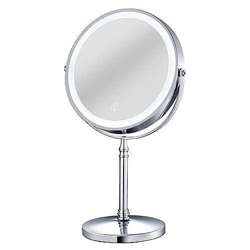 Reapyyt 1Set 10-Fache LED-Spiegelvergrößerung, Kosmetikspiegel, 2-Seitige Helligkeit mit 3 Farben A Reapyyt 1Set 10-Fache LED-Spiegelvergrößerung, Kosmetikspiegel, 2-Seitige Helligkeit mit 3 Farben A von Reapyyt