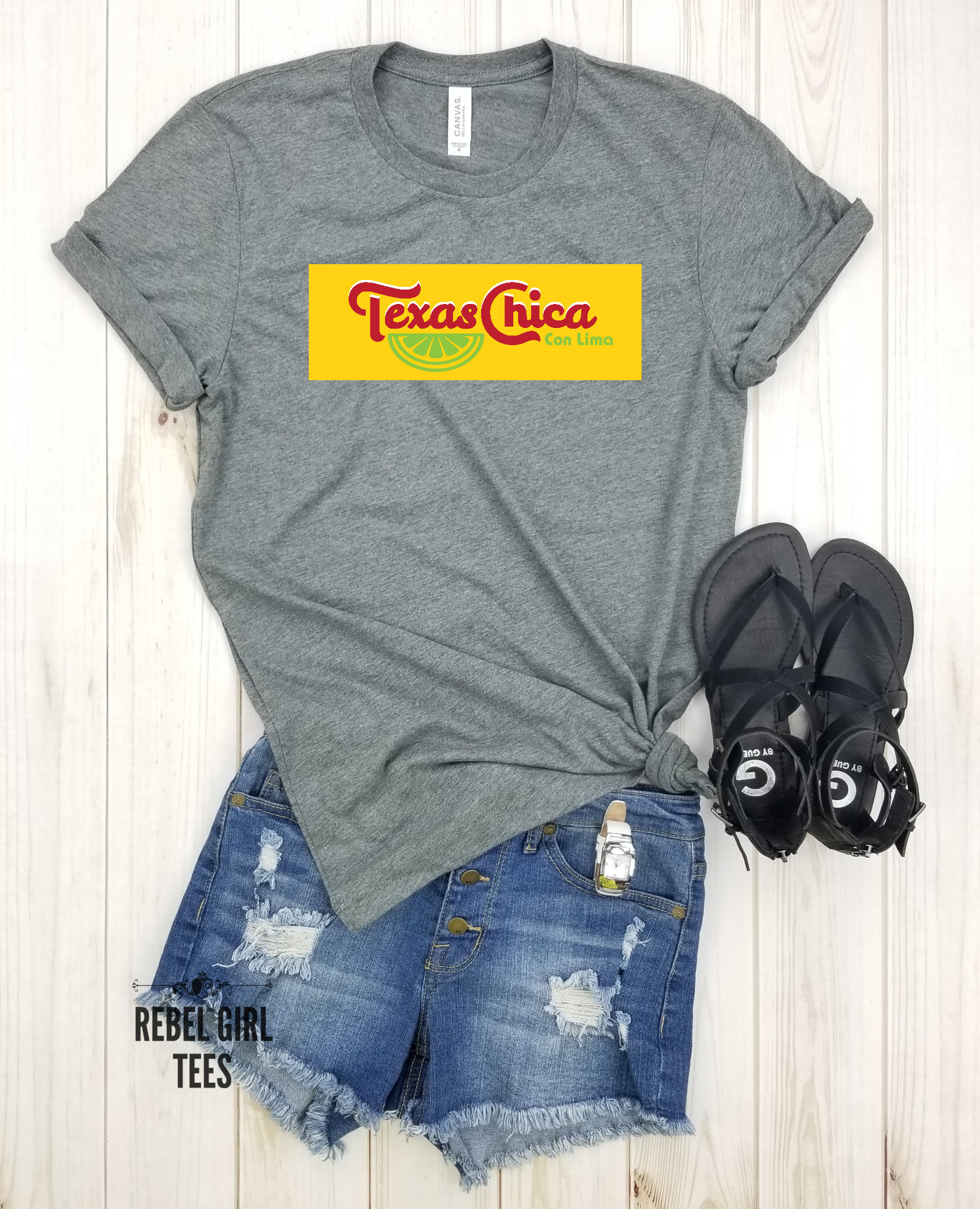 Texas Chica - Con Limon, Shirt, Tx Shirt Für Frauen, Süße Südliche Mädchen T-Shirts, Topo Chico, Ich Liebe Texas, Pride von RebelGirlTees