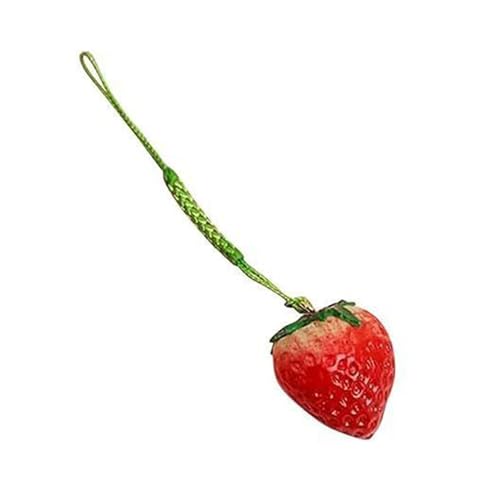 Rebellious Erdbeer-Handy-Charm-Gurt, modisches Obst-Handy-Lanyard-Band, Handtaschen-Charm-Anhänger, Erdbeer-Hängeornamente Rebellious Erdbeer-Handy-Charm-Gurt, modisches Obst-Handy-Lanyard-Band, Handtaschen-Charm-Anhänger, Erdbeer-Hängeornamente von Rebellious