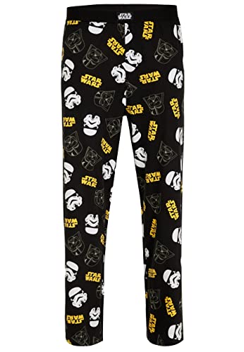 Recovered Herren Star Wars Loungehose – Erwachsene Darth Vader & Storm Trooper All Over Print Baumwollstoff – Pyjamahose für Loungewear Nachtwäsche, mehrfarbig, S von Recovered