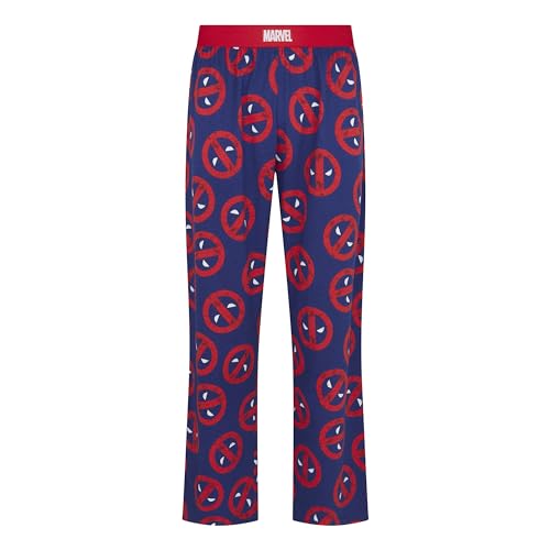 Recovered - Loungepants - Marvel Deadpool Icon Repeat Print Blue M von Recovered