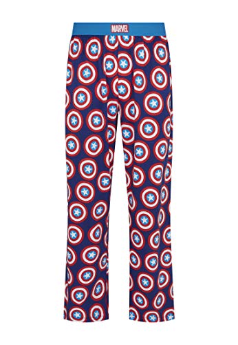 Recovered - Loungepants Pyjama Bottoms - Marvel Captain America Black M von Recovered