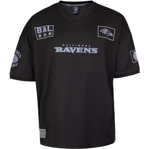 Recovered NFL Team Salute Black Military Oversized Mesh Limited Jersey Trikot (DE/NL/SE/PL, Alphanumerisch, L, Regular, Regular, Baltimore Ravens) von Recovered