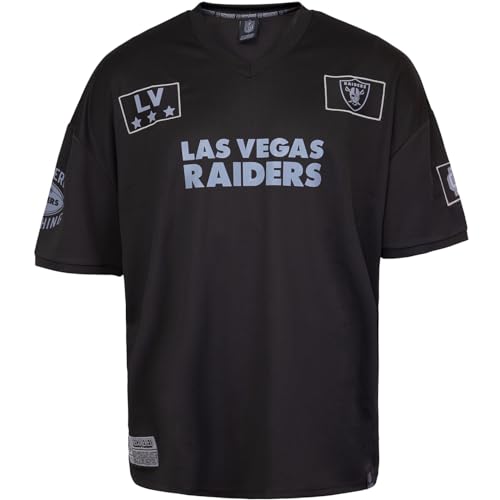 Recovered NFL Team Salute Black Military Oversized Mesh Limited Jersey Trikot (DE/NL/SE/PL, Alphanumerisch, M, Regular, Regular, Las Vegas Raiders) von Recovered