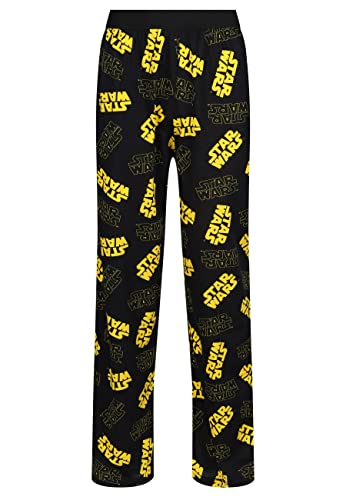 Recovered Star Wars Schlafanzug – Loungehose – Erwachsene – 100% Baumwolle Loungewear, Nachtwäsche, Pyjamahose, offizielles Lizenzprodukt, Schwarz , XXL von Recovered