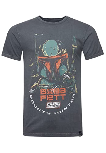 Recovered T-Shirt Star Wars Boba Fett - S - Charcoal von Recovered