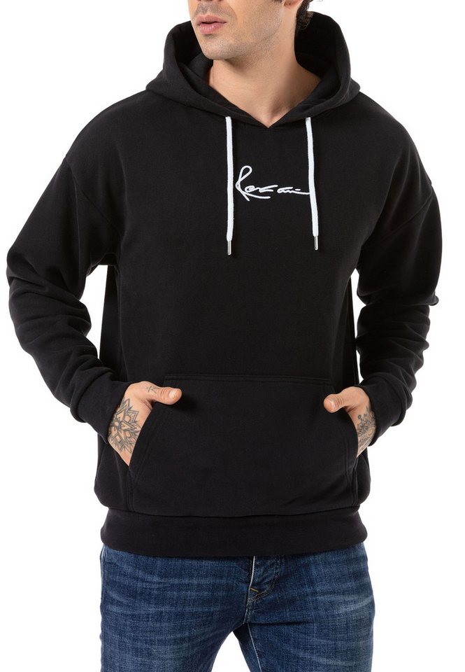 RedBridge Kapuzensweatshirt Herren Kapuzenpullover Schwarz L Bestickung von RedBridge