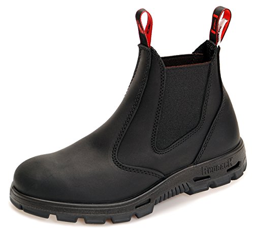 Redback BUSBBK Safety Work Boots aus Australien - mit Stahlkappe - Schwarze Sohle - Unisex | Black/Schwarz | UK 4.0 / EU 37.0 von Redback