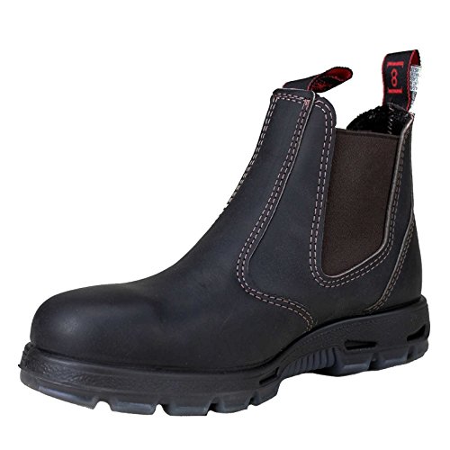 Redback USBOK Chelsea Boots Weinrot Braun mit Stahlkappe aus Australien, braun, 46 EU von Redback