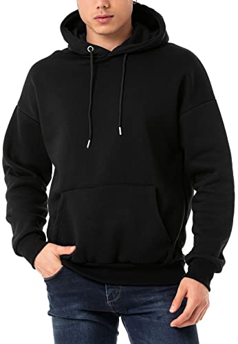 Red Bridge Herren Kapuzenpullover Basic Hoodie Premium Sweatshirt Schwarz XL von Redbridge