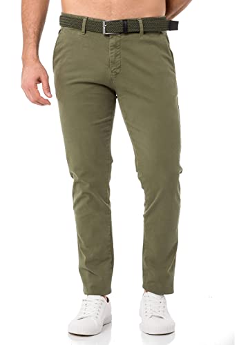 Redbridge Herren Chino-Hose mit Gürtel Bequeme Freizeit- und Businesshose Khaki W31 L34 Redbridge Herren Chino-Hose mit Gürtel Bequeme Freizeit- und Businesshose Khaki W31 L34 von Redbridge