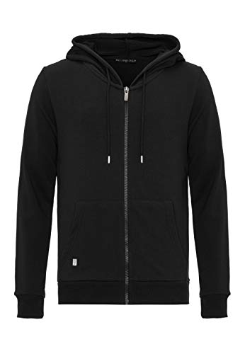 Redbridge Herren Sweatjacke Kapuzenpullover Zip Hoodie mit Reißverschluss Premium Basic Schwarz L von Redbridge