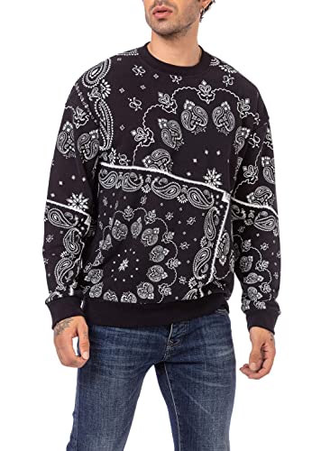 Redbridge Sweatshirt Rundhals Pullover Paisley Muster Schwarz M von Redbridge