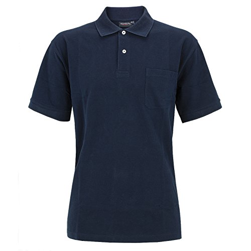 Redfield Piqué Poloshirt Herren Übergröße dunkelblau, Größe:6XL von Redfield