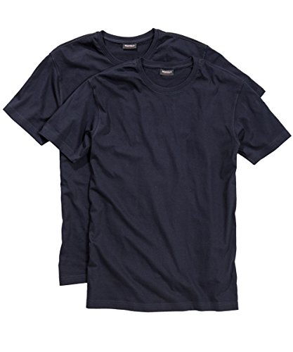 Redfield T-Shirt mit Rundhals im 2-er Pack Herrenübergröße in Navy, Größe:3XL von Redfield