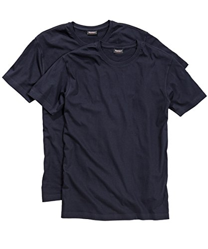 Redfield T-Shirt mit Rundhals im 2-er Pack Herrenübergröße in Navy, Größe:5XL von Redfield