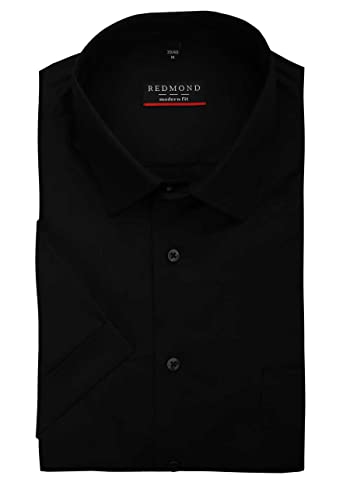 Redmond Businesshemd Kurzarm Uni Body Cut 90 schwarz 3XL von Redmond