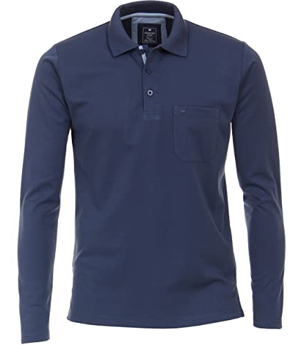 Redmond Polo-Shirt Langarm Uni nah 100 blau XL von Redmond