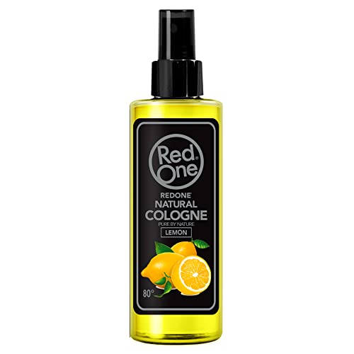 Red One Natural Cologne Lemon 150ml 80° | Eau de Cologne Spray Men | Aftershave Herren | Duftwasser für Damen und Herren mit Zitronenduft von Redone