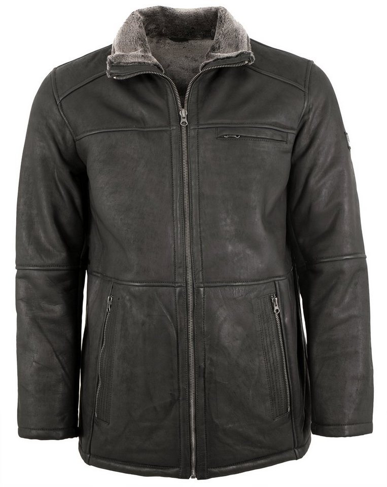 Redpoint Lederjacke Pietro/M Redpoint - Herren Echtleder Lederjacke Lammleder Kunstfell schwarz von Redpoint