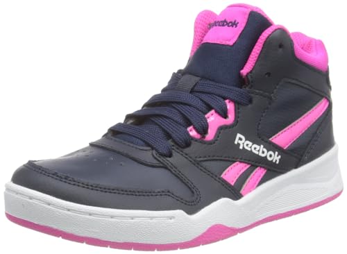 Reebok Jungen Mädchen Bb4500 Court Sneaker, Vector Navy Laser Pink F23 FTWR White, 18 EU von Reebok