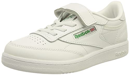 Reebok Club C 1v Sneaker, White Glen Green Vector Blue, 30.5 EU von Reebok