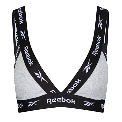 Reebok Damen Cropped Cotton Wirefree Bra Top Oberteil, Grau, 42 von Reebok