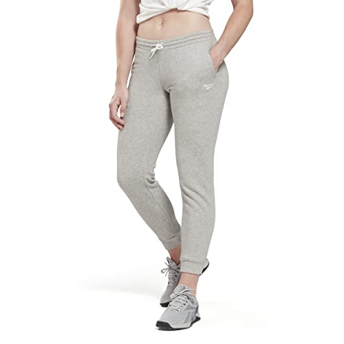 Reebok Damen Identity French Terry Trainingshose, Medium Grey Heather, S von Reebok