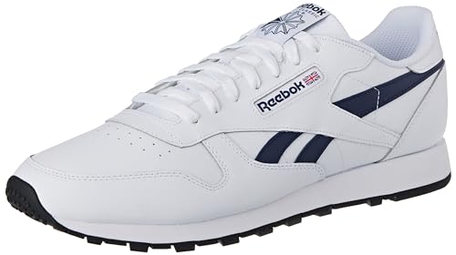 Reebok Damen Klassisches Leder Sneaker, FTWR White Vector Navy Core Black von Reebok