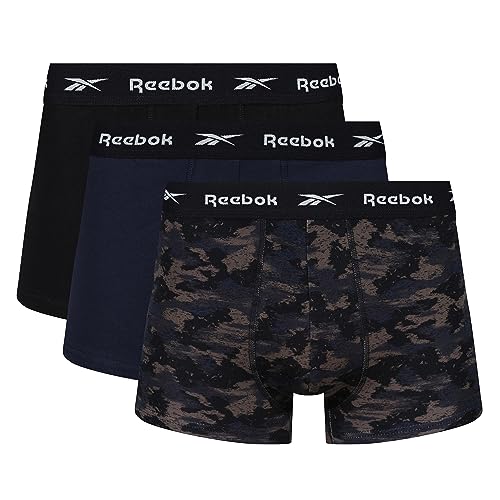 Reebok Herren Calzoncillos Hombre En Azul Marino/Camuflaje/Negro De Algodón Boxershorts, Vector Navy/Navy Camo Print/Black, XL von Reebok