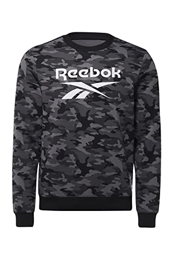 Reebok Herren Id Camo Crew Sweatshirt, Schwarz, XXL von Reebok