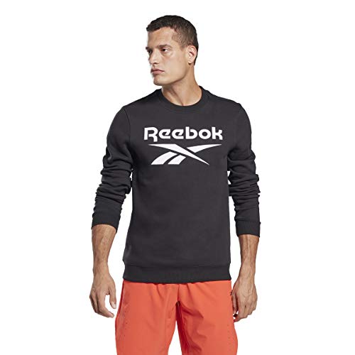 Reebok Herren Ri FLC Bl Crew Sweatshirt, Black/White, M von Reebok