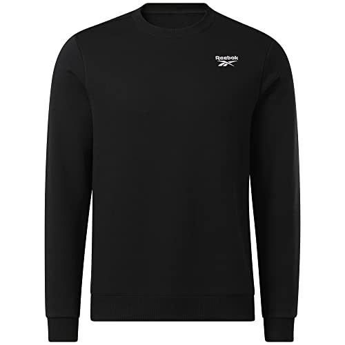 Reebok Herren Ri Left Chest Logo Crew Sweatshirt, Schwarz, L von Reebok