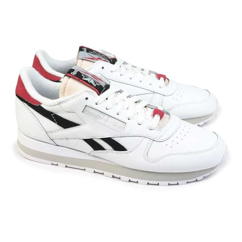 Reebok Unisex Classic Leather Sneaker, FTWWHT/CBLACK/VECTRED, 37 EU von Reebok