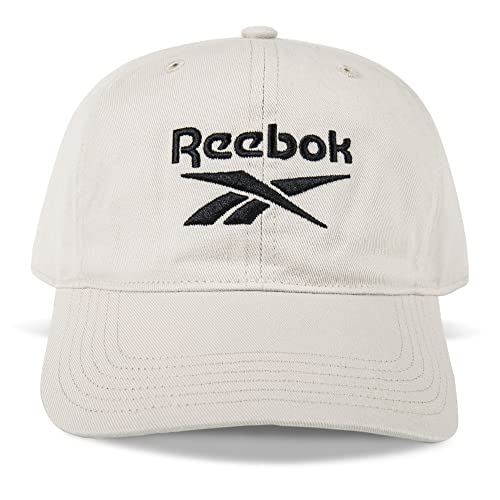 Reebok Unisex-Erwachsene Casual Relaxed Logo Cap with Adjustable Strap for Men and Women (One Size Fits Most) Baseballkappe, Mondstein von Reebok