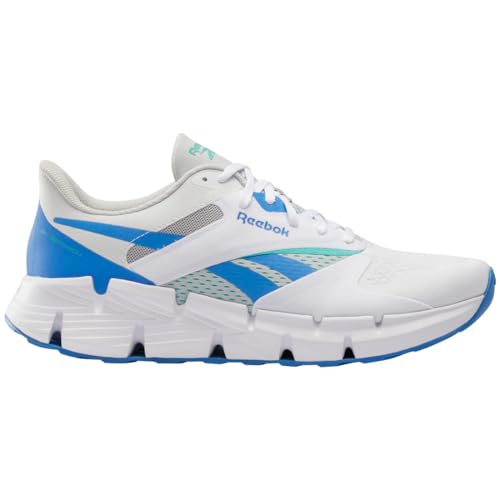 Reebok Unisex Zig Dynamica 5 Laufschuhe, White Kinetic Blue Grey 1, 44.5 EU von Reebok