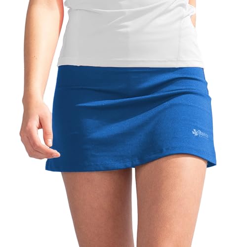 Reece Sportrock - Fundamental Skort Ladies - Sportrock für Hockey und Tennis - Rock mit Hose Drunter - mit Taschen und Atmungsaktivem Material - Tennisrock - Blau - Größe 128 von Reece