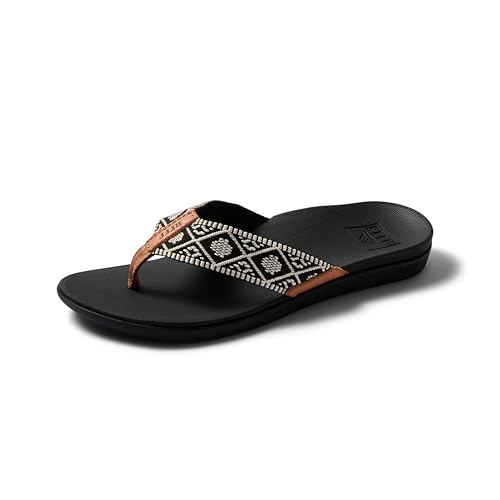 Reef Damen Ortho-Bounce Woven Flipflop, Black/White, 41 EU von Reef