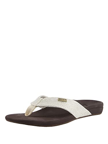 Reef Damen Ortho-Spring Flipflop, Brown/White, 35 EU von Reef