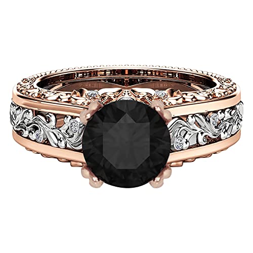 Abtei Ring-Goldschmuck-Rosen-Legierungs-Damen-Trennungs-Geschenk Farbe überzogener Ring Ringe Ringer Body Herren (Black, 10) von Reepetty