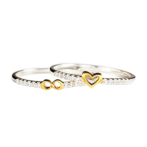 Ringe F R Schaukel Reative Modeschmuck Dame Verlobungsring Liebesring 8 Abbildung Ring Set Ring Legierung Ringgröße 5 bis 11 für Männer Frauen Ringordner Schmal Ringe (Gold, 9) von Reepetty